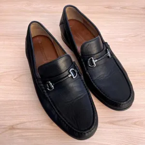 Johnston &amp; Murphy Men's Black Baldwin Horse bit Sheepskin loafers, Size 11.5