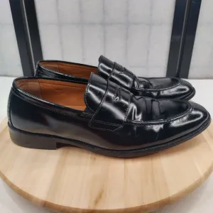 Johnston &amp; Murphy Sheepskin Leather Penny Loafers Black 15-2637 Men US 10.5D