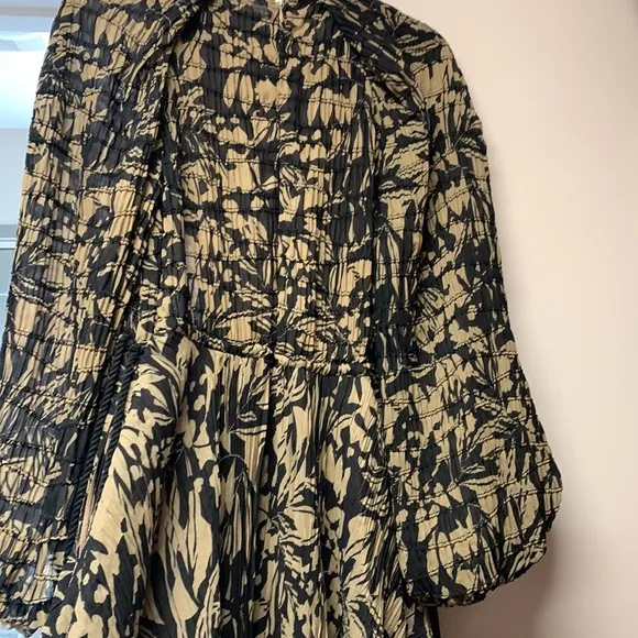 Jonathan Simkhai Tiff printed plissé-georgette maxi dress size 4
