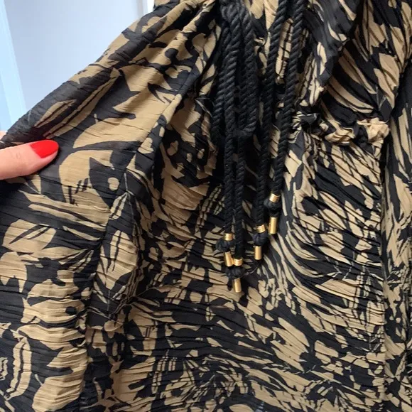 Jonathan Simkhai Tiff printed plissé-georgette maxi dress size 4