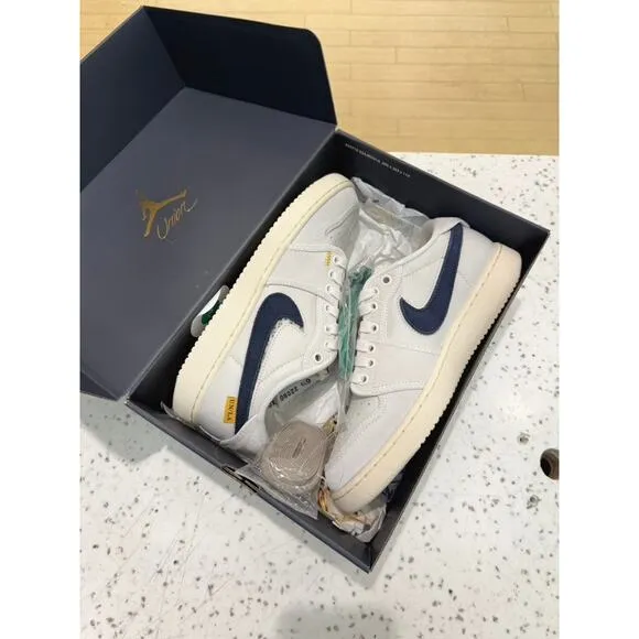 Jordan 1 Retro AJKO Low SP Union Sail Leather Muslin Neutral Grey DZ4864 100