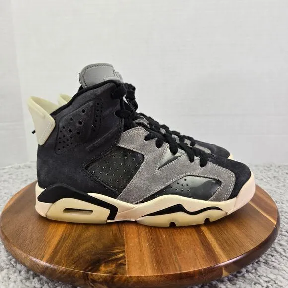 Jordan 6 Retro Tech Chrome Grey Black Casual Sneakers Womens size 6 CK6635-001
