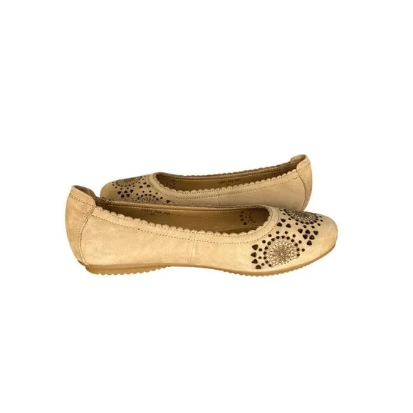 Josef Seibel Pippa 31 Cream (buff) Ballet Flats Size 6/37 W/ Air Padded Insole