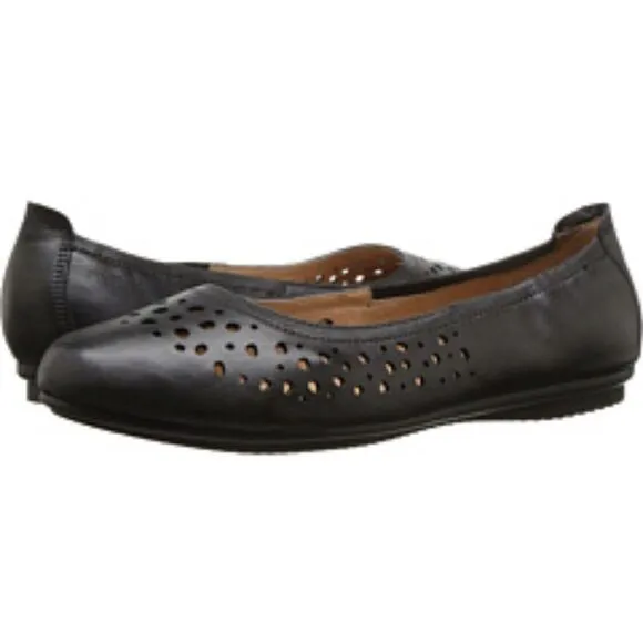 Josef‎ Seibel Pippa Ballet Flat Womens Shoes Size EU 41 US 10 Die Cut Black