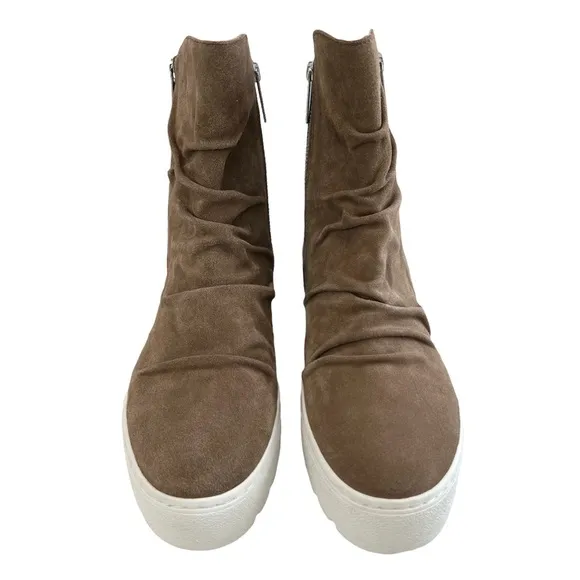 J/Slides Nila Taupe Suede Bootie Size 8
