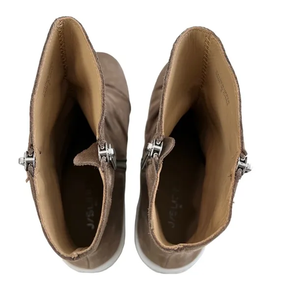 J/Slides Nila Taupe Suede Bootie Size 8