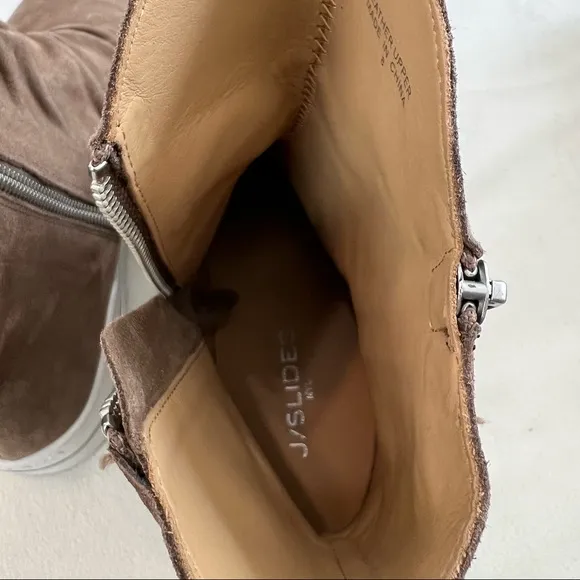 J/Slides Nila Taupe Suede Bootie Size 8
