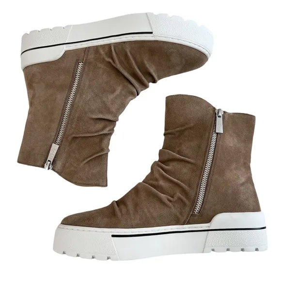 J/Slides Nila Taupe Suede Bootie Size 8