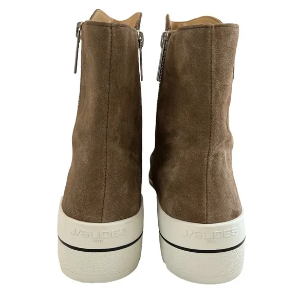 J/Slides Nila Taupe Suede Bootie Size 8