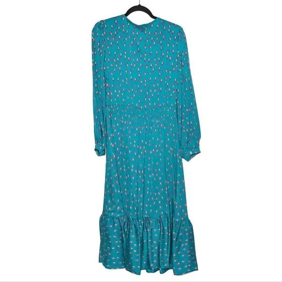 Juliette Dress Naked Elves Purple Unicorns in Stretch Georgette Silk Midi