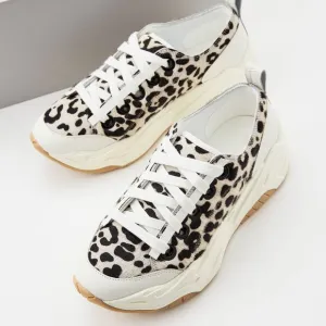 Just Cavalli P1THON designer Calf Hair Leather Sneakers