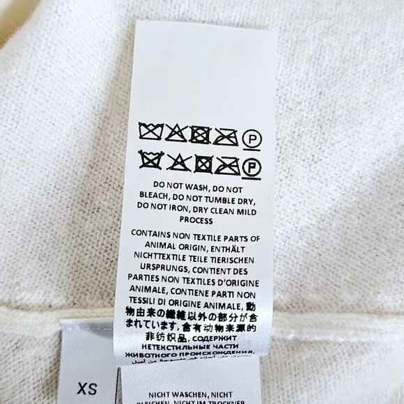 JW Anderson Cream Tie Front Wool Handkerchief Hem Midi Sweater Dress