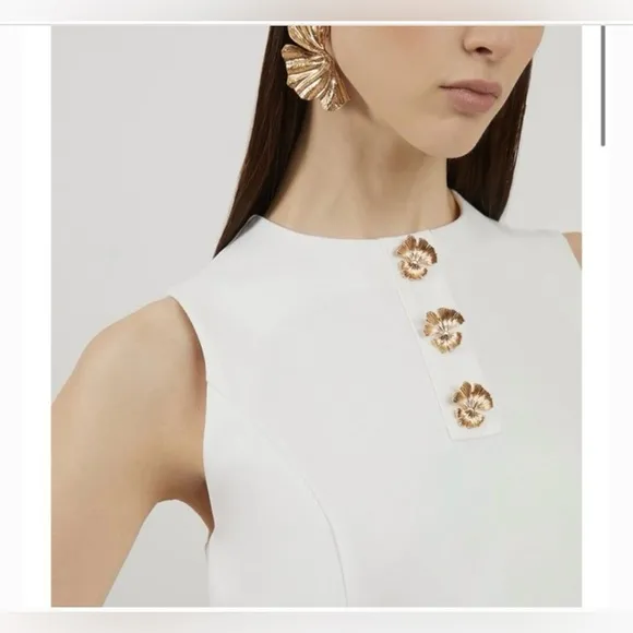 KAREN MILLEN Ponte Jersey HardwearDetail Mini Dress