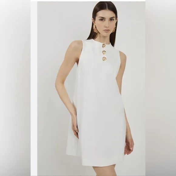 KAREN MILLEN Ponte Jersey HardwearDetail Mini Dress