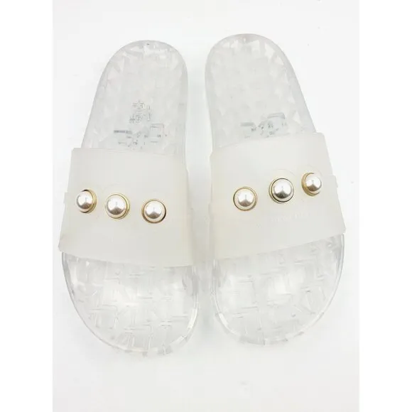 Karl Lagerfeld‎ Tula Women's Open Toe Slides - Size 10