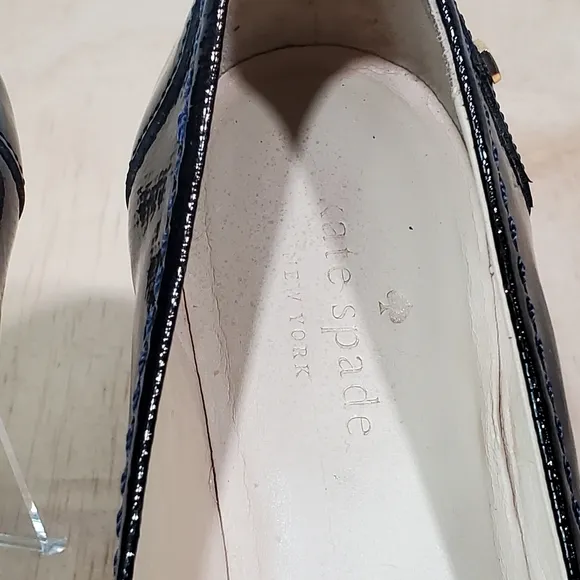 Kate Spade Black Cambridge Patent Leather Ballet Flats 7.5