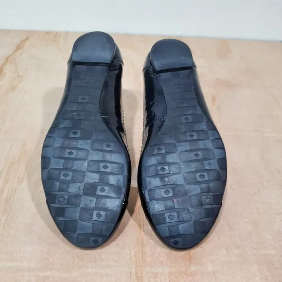 Kate Spade Black Cambridge Patent Leather Ballet Flats 7.5