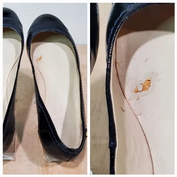 Kate Spade Black Cambridge Patent Leather Ballet Flats 7.5
