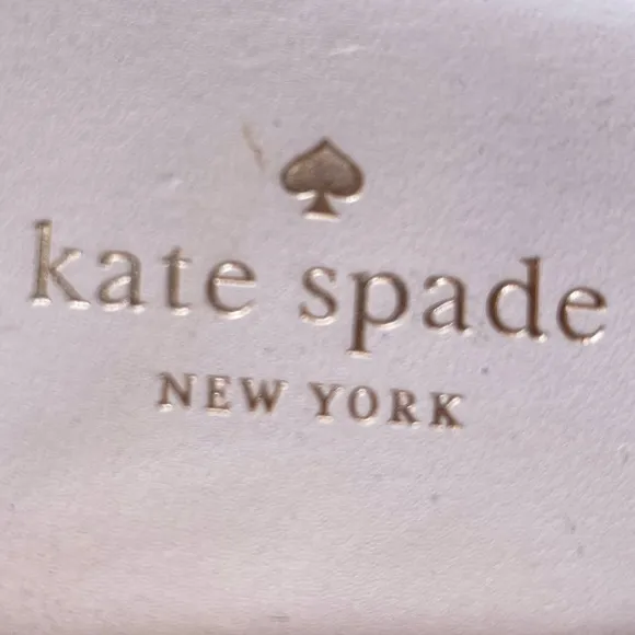 KATE SPADE Cute Slides Flats w/Glasses Rhinestones Iridescent Lenses Sz 7.5M NEW