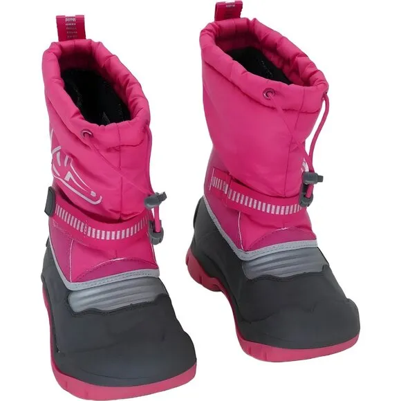 KEEN Girls Insulated Waterproof Winter Boots, Fuchsia/Silver, Size 8 Toddler
