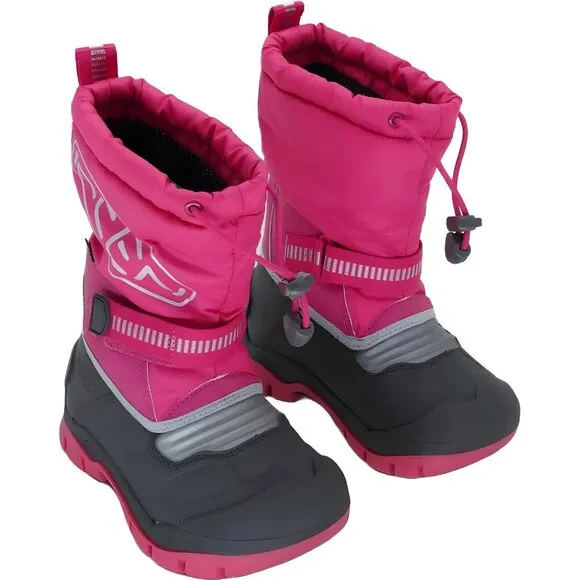 KEEN Girls Insulated Waterproof Winter Boots, Fuchsia/Silver, Size 8 Toddler