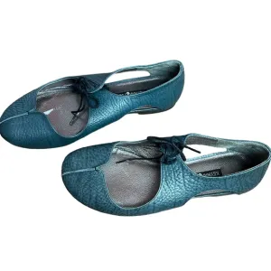 Keyman Design Clementine Green Handmade Leather Flats, size 37