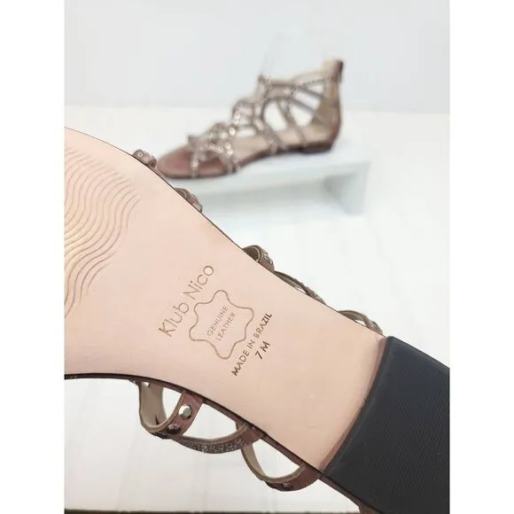 Klub Nico US 7 Joelle Studded Sandals in Mauve
