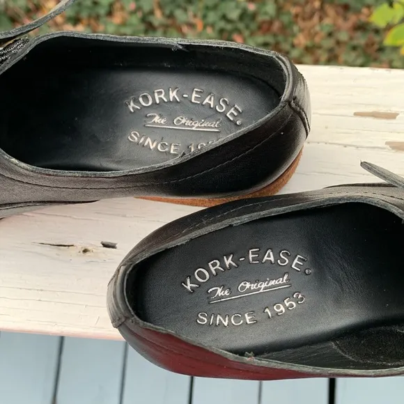 Kork-Ease Black Cloetta Leather Loafers Excell Condition 6.5
