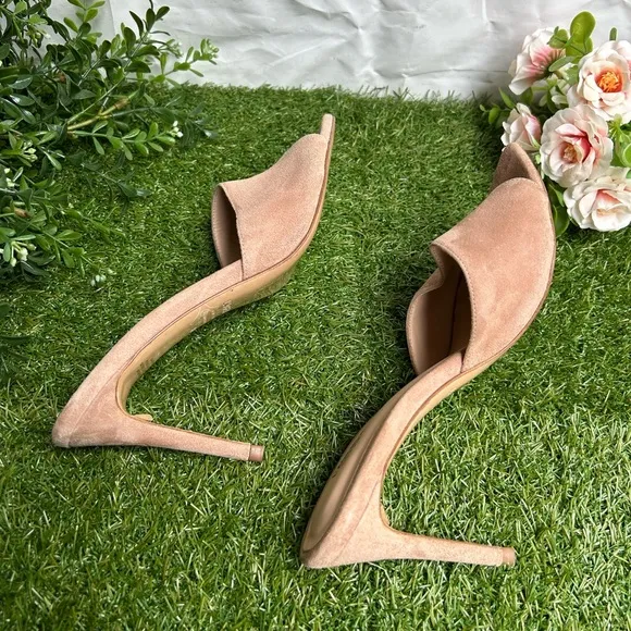 L'AGENCE Open Toe Sandal Lolita Suede Mules Cappuccino size11 US 10.5 new