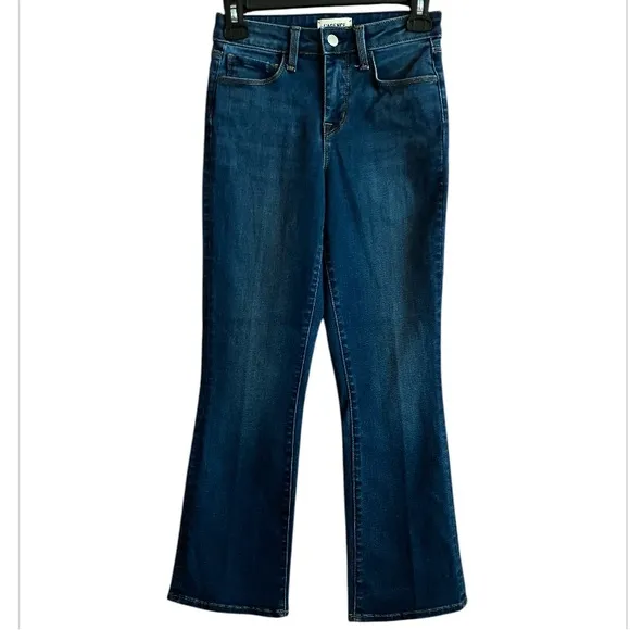 L’AGENCE Serena High Rise Cropped Baby Flare Jeans Size 23 in Azul NWOT
