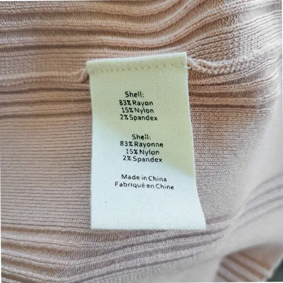 L'AGENCE Shelby Knit Bodycon Midi Dress Size Medium Petal Pink Sleeveless