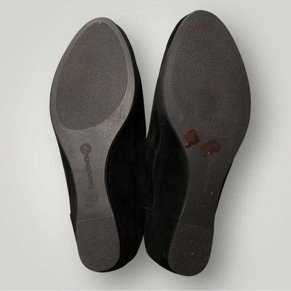 L'Amour Des Pieds Baley Black Kid Suede Loafers Sz 9.5