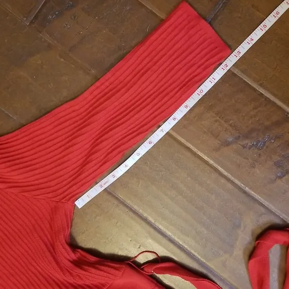 Lane Bryant Three Quarter Sleeve Button Front Red Maxi Sweater Dress Size 11 12