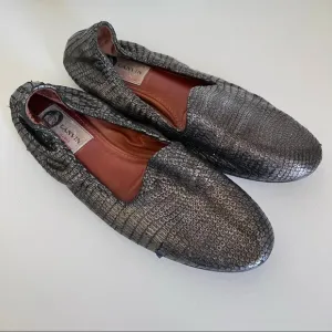 Lanvin Metallic Slip on Loafers