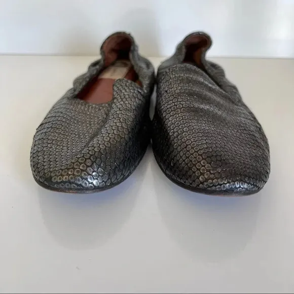 Lanvin Metallic Slip on Loafers