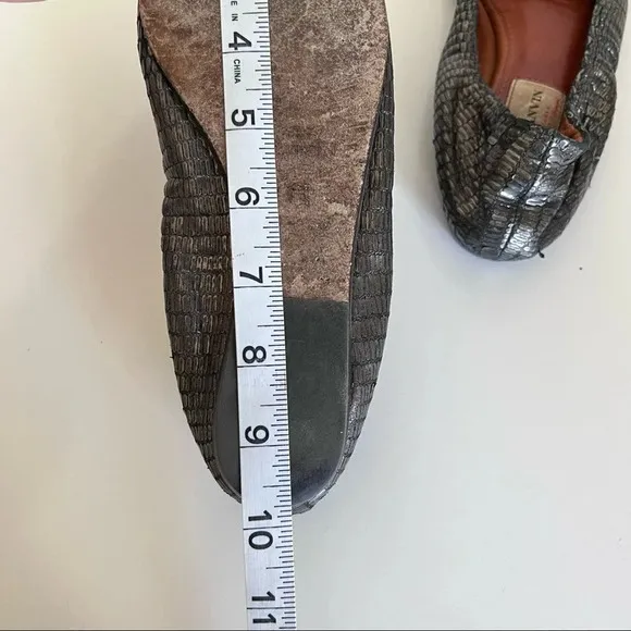 Lanvin Metallic Slip on Loafers