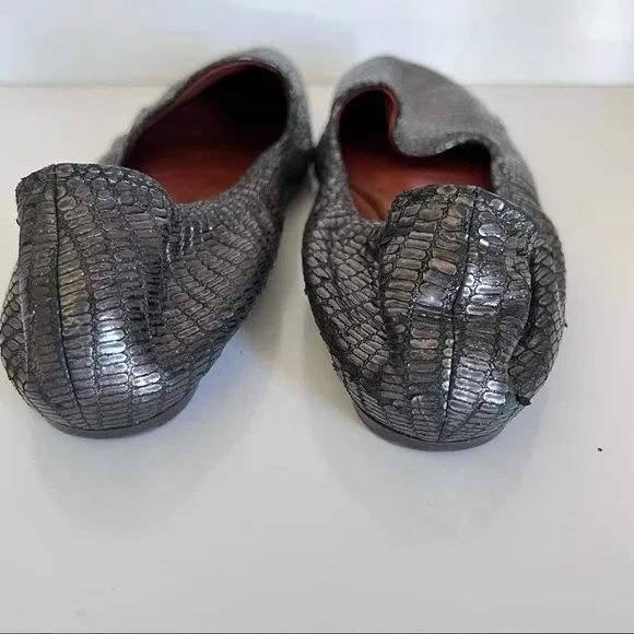 Lanvin Metallic Slip on Loafers