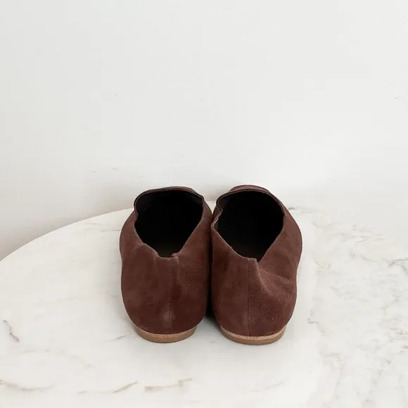 Larroude NEW Diana Loafer Brown Suede Slip On Flats Size 11