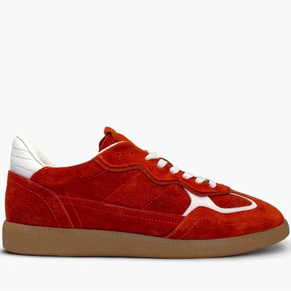 Leather and suede sneakers