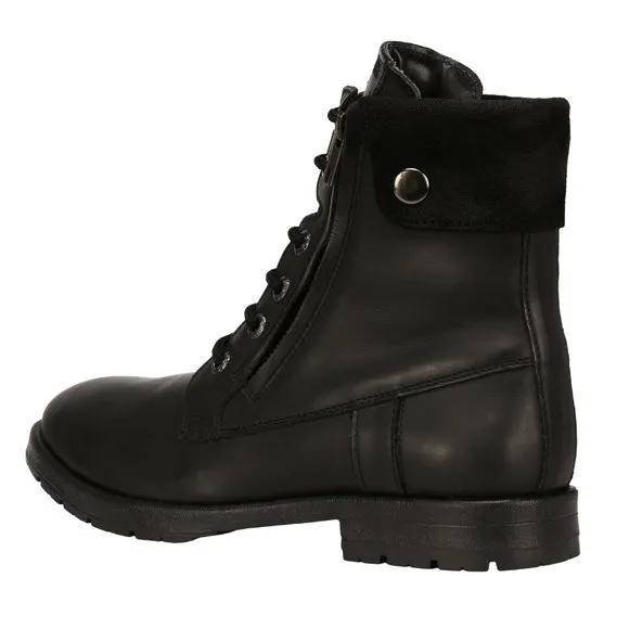LIBERTYZENO Men's  BLACK Lace-Up Casual Boots