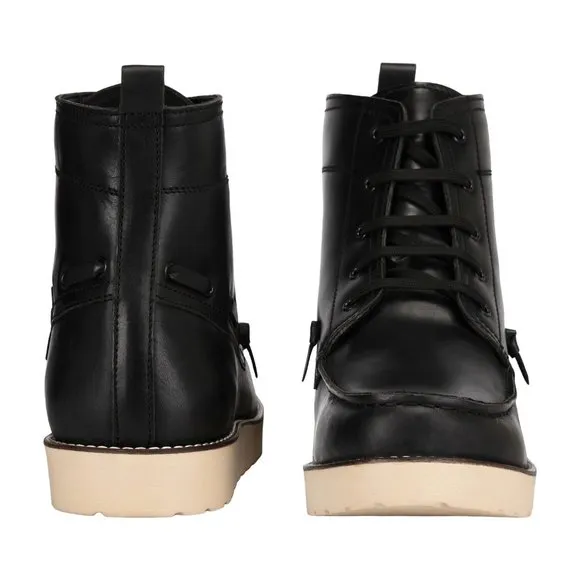 LIBERTYZENO Men's  BLACK Lace-Up Casual Boots