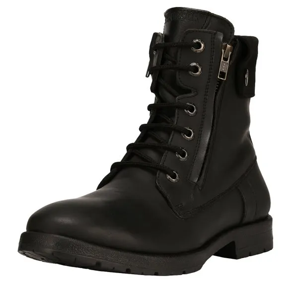 LIBERTYZENO Men's  BLACK Lace-Up Casual Boots