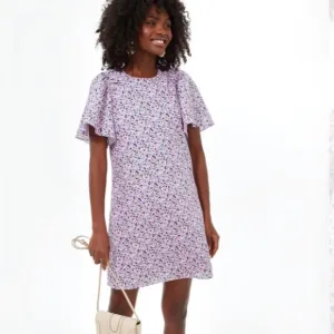 Lilac Floral Viola Mini DressHYACINTH HOUSE