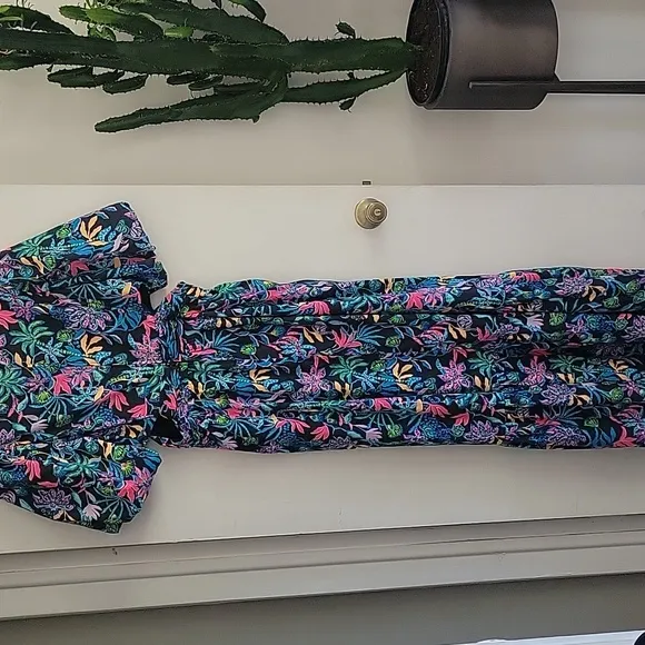 Lilly Pulitzer &quot;Teyla&quot; Maxi Dress Onyx Paradise Glow $298 Size 12