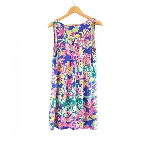 Lilly Pulitzer Blythe Dress in Iris Blue Casa Azul, Size Small