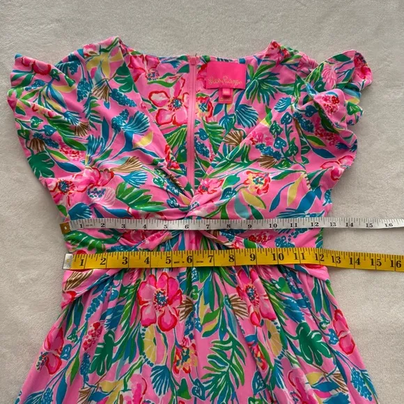 Lilly Pulitzer Verona Flutter Sleeve Maxi Dress in Havana Pink NWOT Size 00