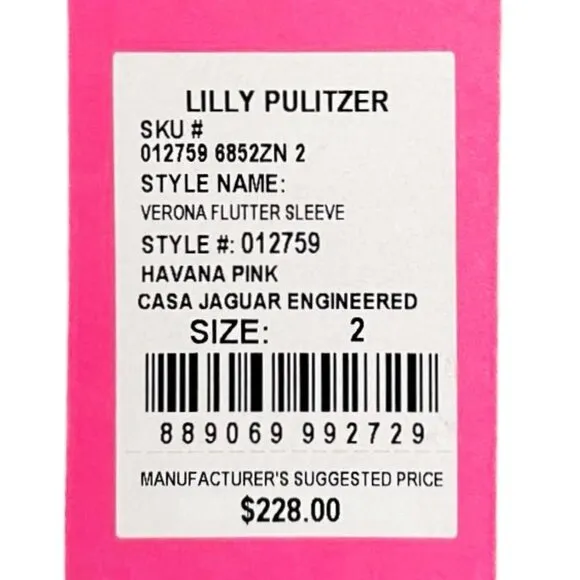 Lilly Pulitzer Verona Flutter Sleeve Maxi Dress in Havana Pink NWT - Size 2