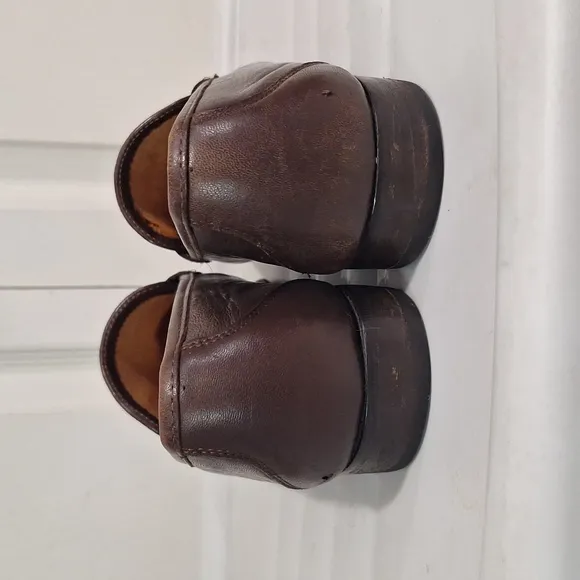 Lily of Florence Italian leather horse bit slip-on loafers - 9 ½ - brown