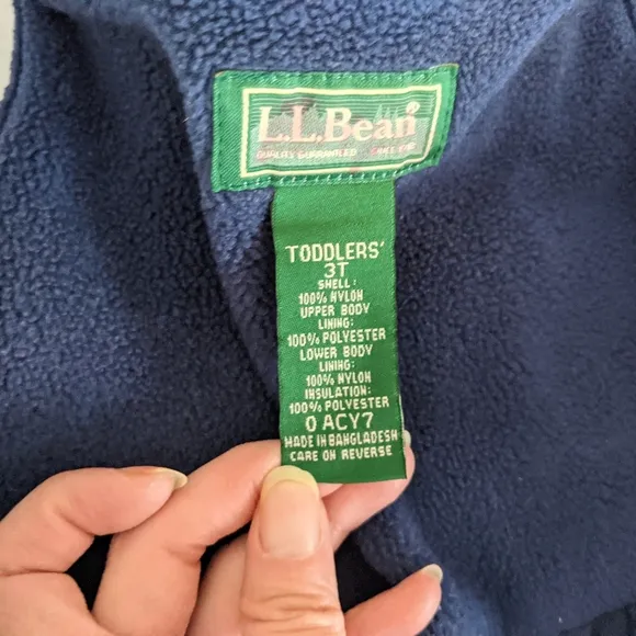 L.L.Bean Unisex Insulated Snow Bibs Size 3T
