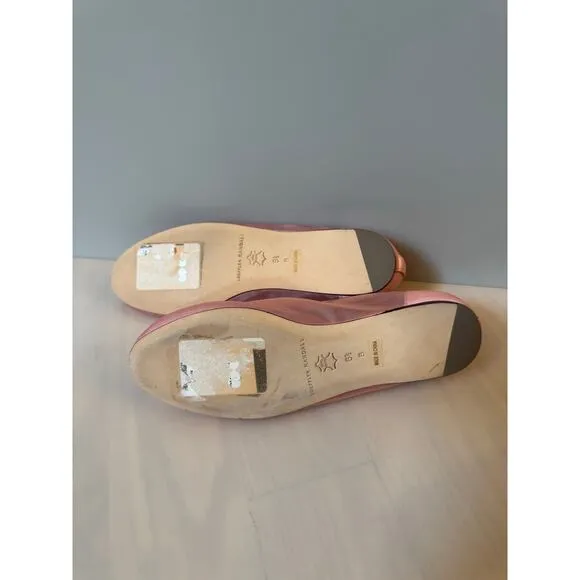 Loeffler Randall Landon Soft Ballet Flats Sz 6.5 Light Pink Mesh Leather